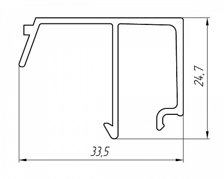 Aluminum profile according to individual customer drawings AT-2563