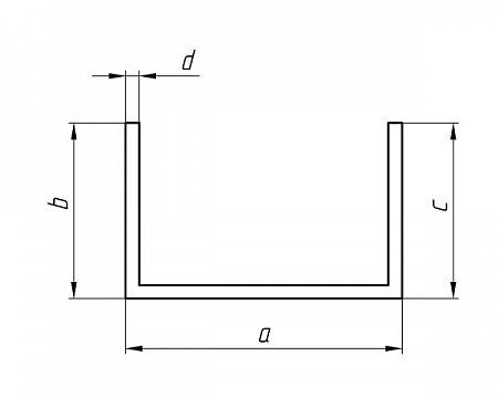 Aluminum channel (П-shaped) AT-1344