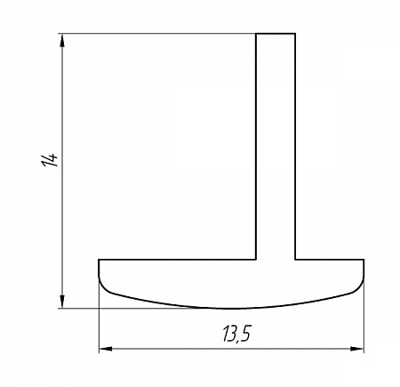 Aluminum profile for auto and wagon construction AT-1198