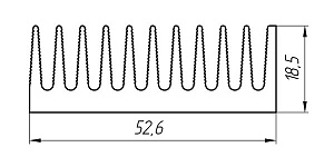 Алюминиевый профиль для радиаторов охлаждения АТ-1108