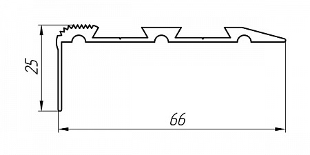 Алюминиевый профиль для порогов АТ-1363
