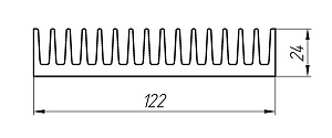 Aluminum profile for cooling radiators AT-2345