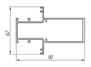 Алюминиевый профиль для остекления балконов, лоджий, витражей АТ-3850