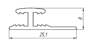 Алюминиевый профиль для вентилируемых фасадов АТ-2141