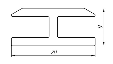 Aluminum profile for edging and docking AT-1033