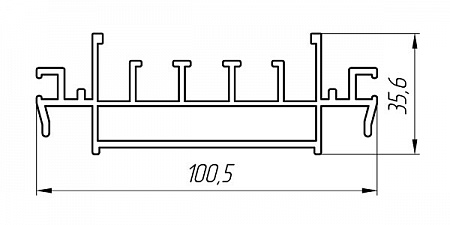 Aluminum profile for the manufacture of advertising modules AT-5962
