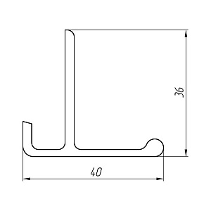 Aluminum profile for auto and wagon construction AT-1199