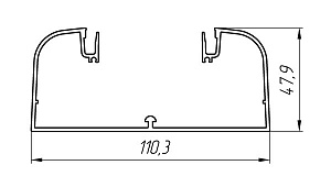Алюминиевый профиль для кабель-каналов и световых коробов АТ-3561