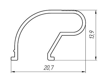 Aluminum profile for edging and docking AT-2953