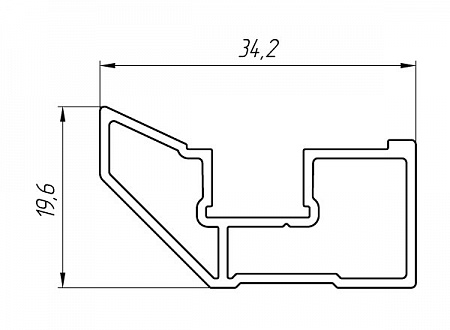 Алюминиевый профиль для шкафов-купе АТ-2680