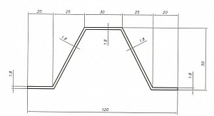 Aluminum profile according to individual customer drawings AT-1176