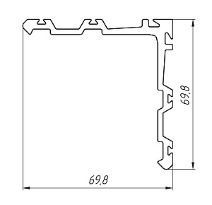 Алюминиевый профиль для строительства теплиц АТ-3250