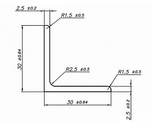 Aluminum profile for auto and wagon construction AT-1194