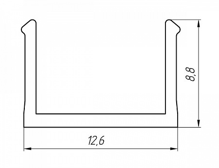 Алюминиевый профиль для дверей и офисных перегородок АТ-3092