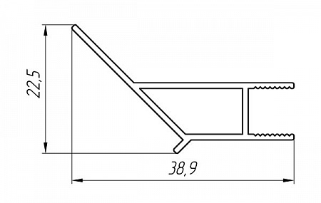 Aluminum profile for shower cabins AT-5471