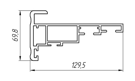 Aluminum profile for the manufacture of advertising modules AT-5272