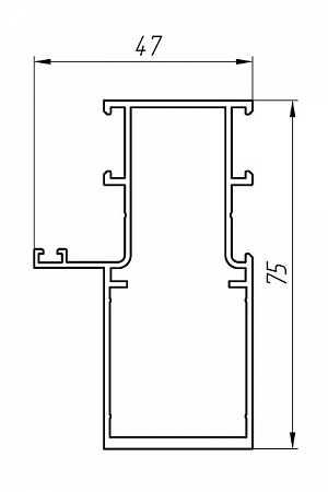 Алюминиевый профиль для остекления балконов, лоджий, витражей АТ-3853