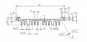 Aluminum profile for cooling radiators AT-2317