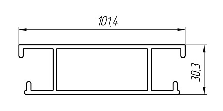 Aluminum profile for the manufacture of advertising modules AT-5269