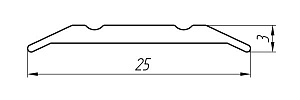 Алюминиевый профиль для порогов АТ-2770