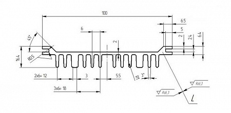 Aluminum profile for cooling radiators AT-2317