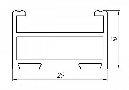 Aluminum profile according to individual customer drawings AT-6263