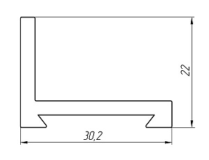 Aluminum profile for furniture AT-3218