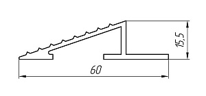 Aluminum profile for anti-skid and dirt protection systems AT-1963