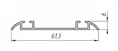 Алюминиевый профиль для шкафов-купе АТ-2712