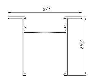 Aluminum profile for ventilated facades AT-1923
