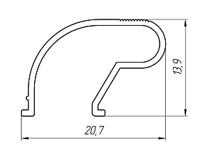 Aluminum profile for edging and docking AT-2953