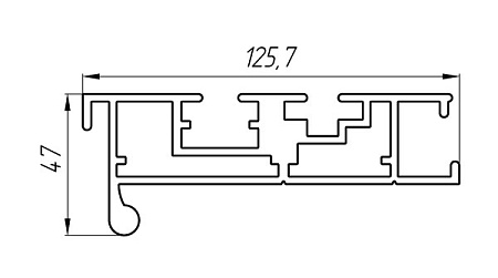 Aluminum profile for the manufacture of advertising modules AT-4464