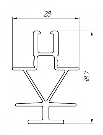 Алюминиевый профиль для строительства теплиц АТ-3263