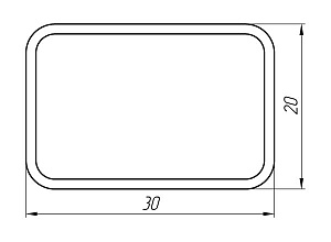 Алюминиевый профиль для лестниц и стремянок АТ-4030