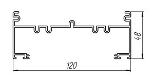 Алюминиевый профиль для кабель-каналов и световых коробов АТ-3738