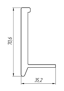 Aluminum profile for auto and wagon construction AT-1282