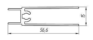 Алюминиевый профиль для шкафов-купе АТ-2713