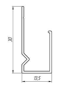 Алюминиевый профиль для гипсовиниловых панелей АТ-4294