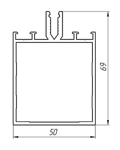 Алюминиевый профиль для вентилируемых фасадов АТ-1056
