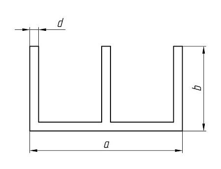 Aluminum profile (Ш-shaped) AT-5576