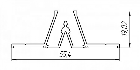 Алюминиевый профиль для натяжных потолков АТ-6481