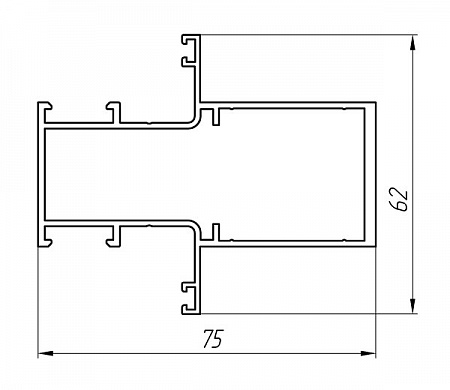 Алюминиевый профиль для остекления балконов, лоджий, витражей АТ-3849