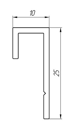 Aluminum profile for edging and docking AT-2817