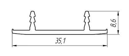 Aluminum profile for edging and docking AT-3536