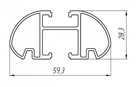 Aluminum profile for auto and wagon construction AT-5173