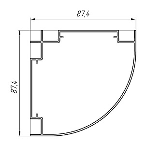 Алюминиевый профиль для дверей и офисных перегородок АТ-3089