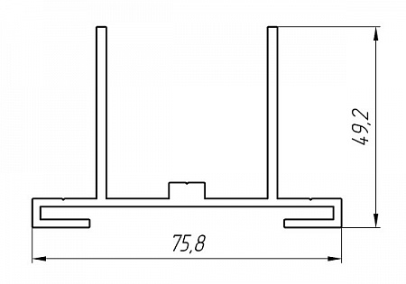 Алюминиевый профиль для вентилируемых фасадов АТ-2214