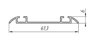 Алюминиевый профиль для шкафов-купе АТ-2712