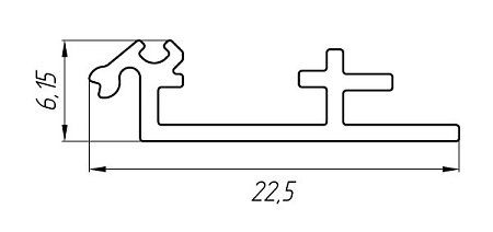Aluminum profile for the manufacture of advertising modules AT-2824