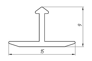 Aluminum profile for edging and docking AT-2725